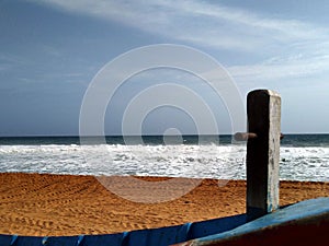 Boat and the Sea waves