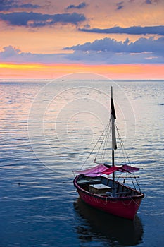 Boat before setting sail