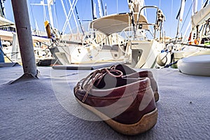 Boat shoes on the dock