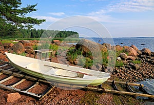 Boat on the shore in Finland