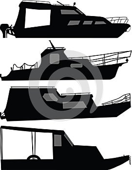 Boat silhouette vector