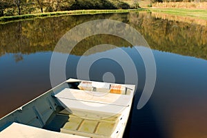 Boat at small pond
