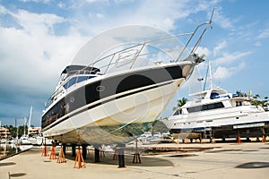 Boat on stands