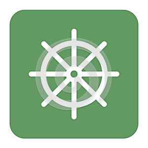Boat steering wheel icon