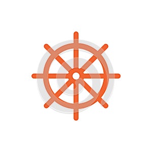 Boat steering wheel icon