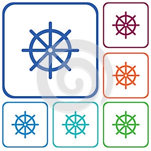 Boat steering wheel icon