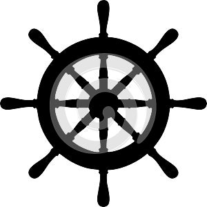 Boat steering wheel vector illustration