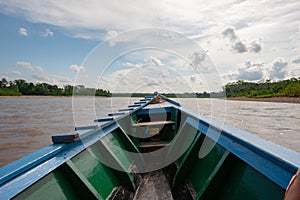 Boat in Tambopata National Reserve