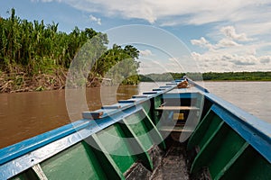 Boat on Tambopata river