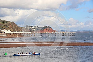 Teignmouth across the River Teign estuary, Devon