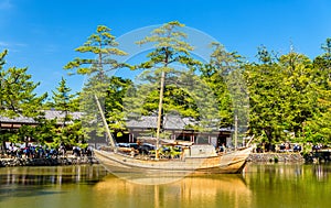 Boat at Todai-ji temple complex in Nara