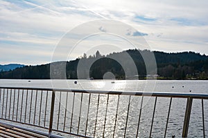 Boat tour on the Titisee with railing