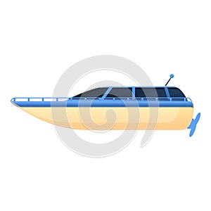 Boat toy remote control icon, cartoon style