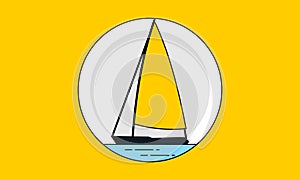 Boat travel and public transportation icon vector