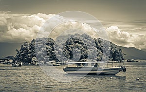 Boat trip from Abraao beach Ilha Grande island Brazil photo