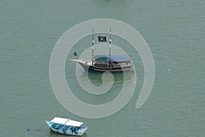 boat trip on the bay on vacation