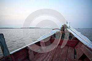Boat trip on Irrawaddy river