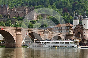 Boat trip on the Neckar River, Heidelberg, Germany