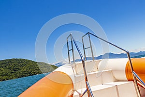 Boat trip speedboat Ilha Grande to Angra dos Reis, Brazil