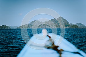 Boat trip to big lagoon at Miniloc Island, El Nido, Palawan, Philippines