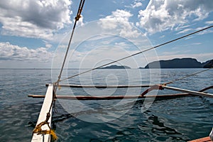 Boat trip to cliffs in El Nido, Palawan