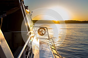 Boat triping in Parana river photo