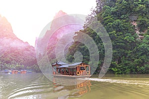 Boat trips on Baofeng Lake scenery in Zhangjiajie China