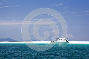 Boat at Tropical Island Paradise