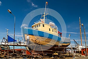 Boat under repair