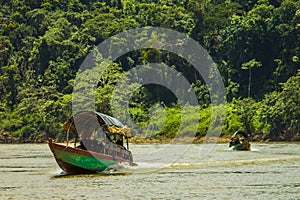 Boat on Usumacinta river