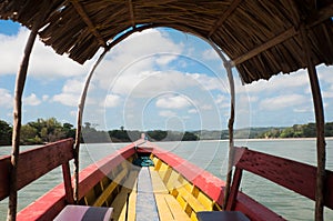 Boat on Usumacinta river, Mexico