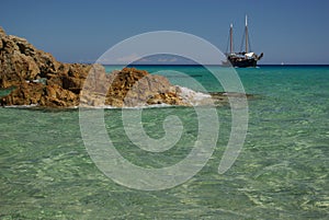 Boat vessel near S.Margherita Coast