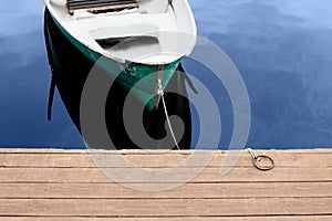 Boat on the water near the pier