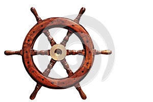 boat wheel old wooden