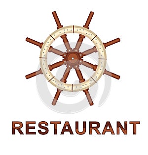 Boat wheel with restaurant