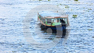 boat which is the main means of transportation for the river area