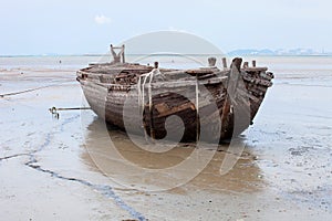 Boat wreck on the beach