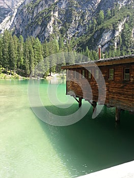 Boatcase in Braies lake