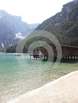 Boatcase in Braies lake