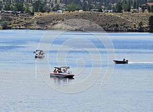 Boaters enjoy a day on the lake