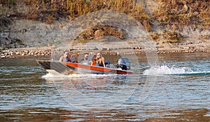 Boaters On The North Saskatchewan River