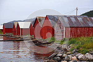 Boathouse buildings in Norway