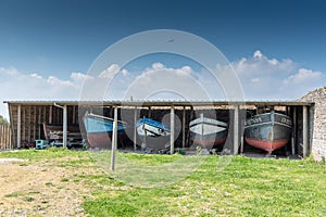 Boathouse on the island of Tatihou, Cotentin, France