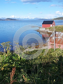 Boathouse outside Harstad Norway
