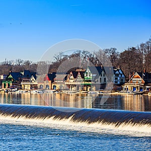 Boathouse Row by night