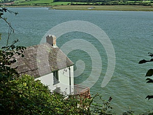 The boathouse and the water