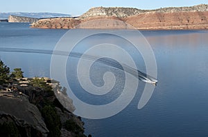 Boating at Alcova Reservior