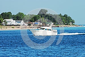 Boating by the beach