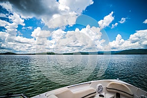Boating and camping on lake jocassee in upstate south carolina