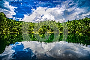 Boating and camping on lake jocassee in upstate south carolina